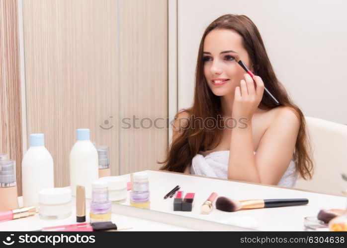 Young woman in beauty make-up concept