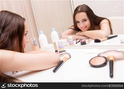 Young woman in beauty make-up concept