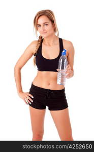 Young woman in great shape - fitness concept