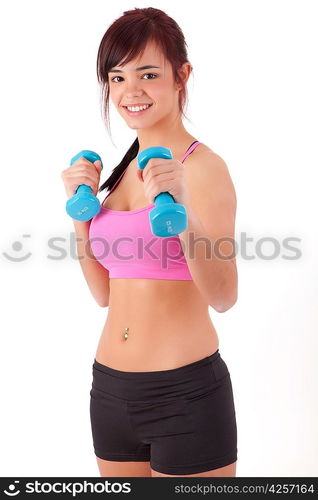 Young woman in great shape - fitness concept