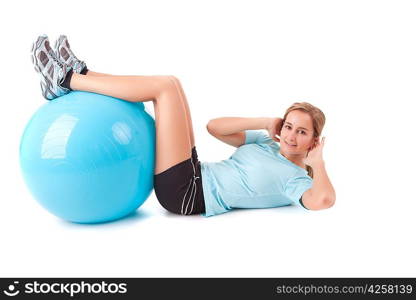 Young woman in great shape - fitness concept