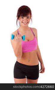 Young woman in great shape - fitness concept