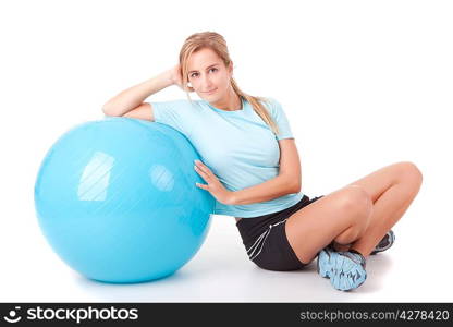 Young woman in great shape - fitness concept