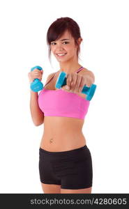 Young woman in great shape - fitness concept