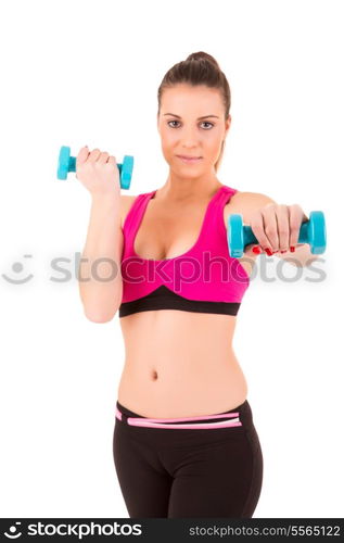 Young woman in great shape - fitness concept