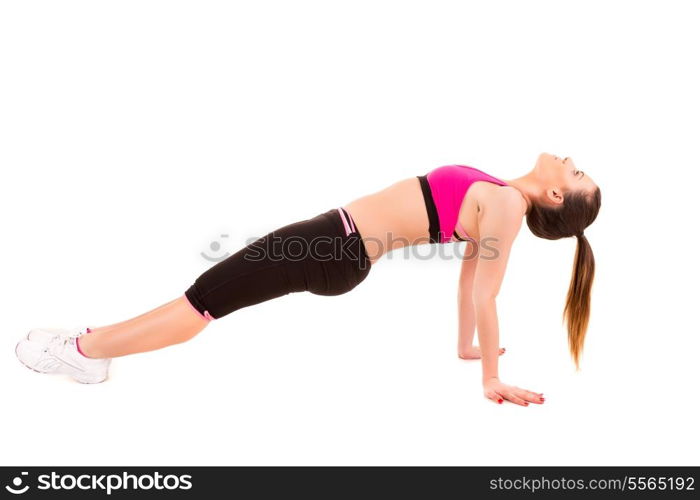 Young woman in great shape - fitness concept