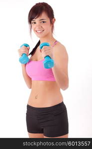 Young woman in great shape - fitness concept