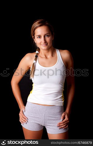 Young woman in great shape - fitness concept