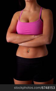 Young woman in great shape - fitness concept