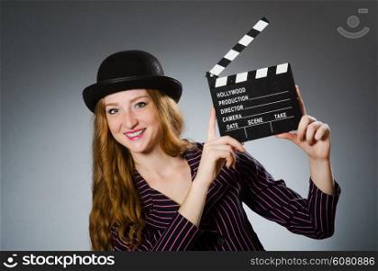 Young woman in movie concept