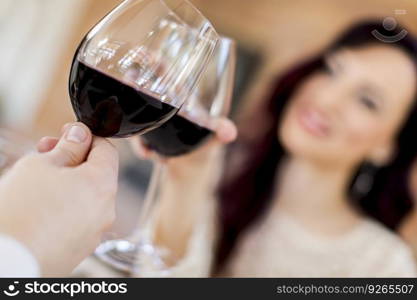 Young woman in restaurant