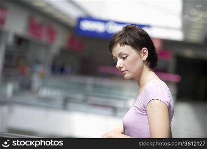 Young woman in shopping centre Voronezh