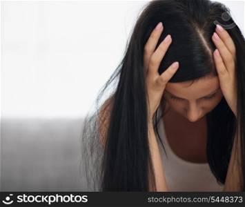 Young woman in stress