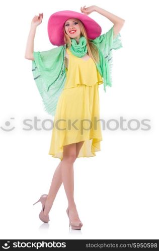 Young woman in summer clothing