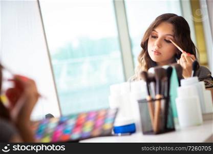 Young woman in the beauty salon