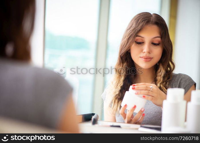 Young woman in the beauty salon