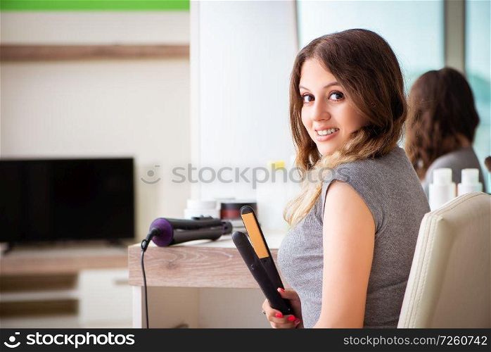 Young woman in the beauty salon. The young woman in the beauty salon
