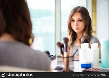 Young woman in the beauty salon. The young woman in the beauty salon