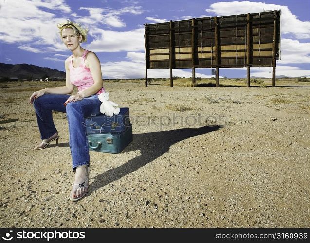 Young woman in the desert