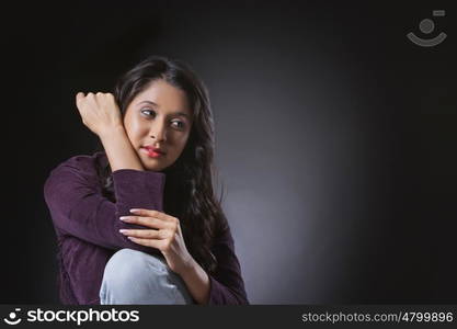 Young woman looking away