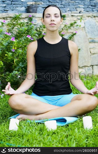 Young woman meditating