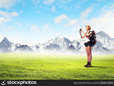 Young woman mountaineer