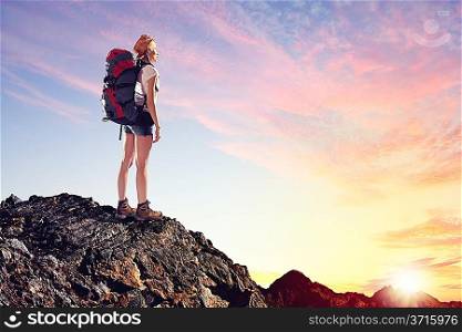 Young woman mountaineer