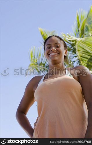 Young woman on beach