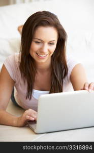 Young woman on her laptop computer