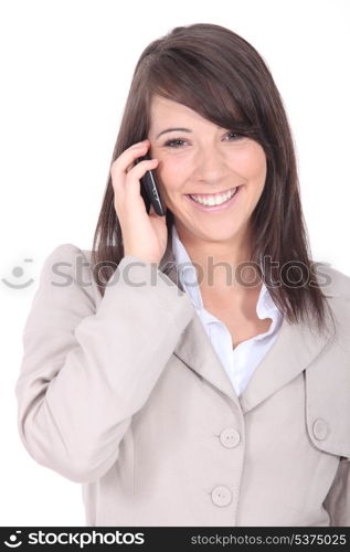 Young woman on phone