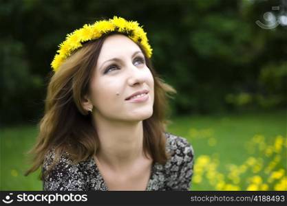 Young Woman On The Flowers