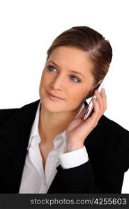 young woman on the phone