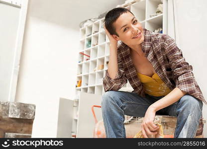 Young Woman on Work Break