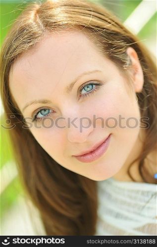 Young woman portrait in the park