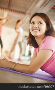 Young woman practicing yoga