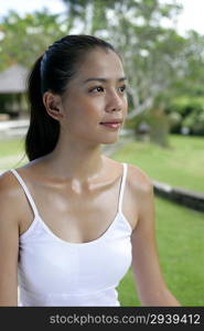 Young woman practising yoga