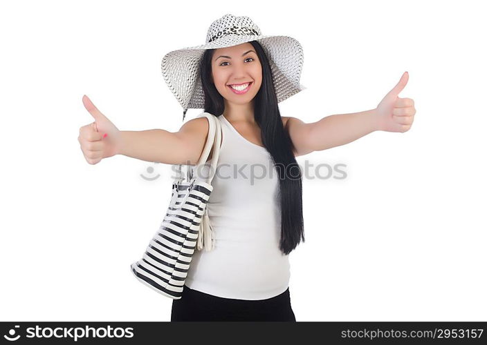 Young woman preparing for vacation