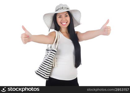 Young woman preparing for vacation