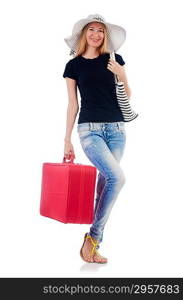 Young woman preparing for vacation