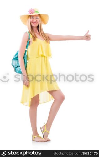 Young woman preparing for vacation