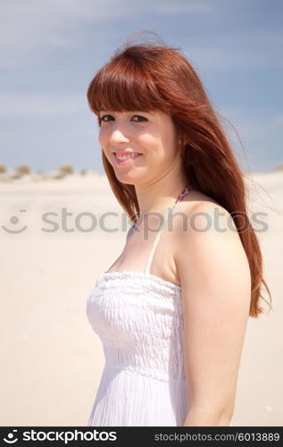 Young woman relaxing at the beach