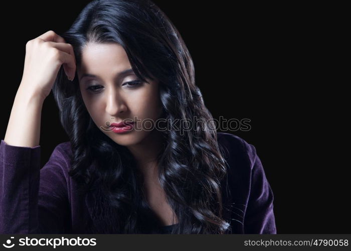 Young woman sad