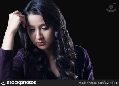 Young woman sad