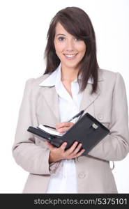 Young woman scheduling an appointment