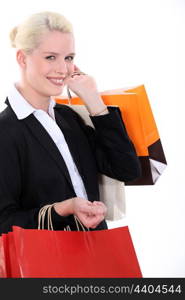 young woman shopping