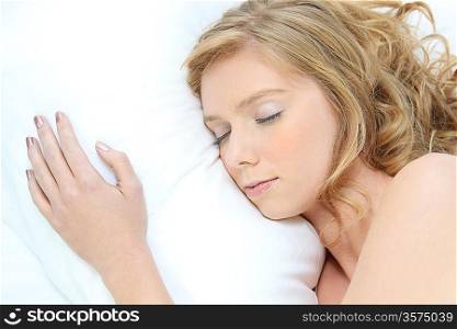 young woman sleeping