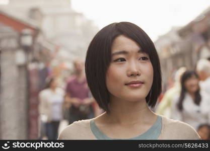 Young Woman smiling and looking away