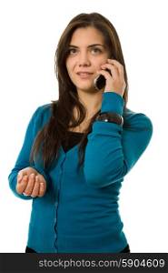 young woman speaking on the mobile phone