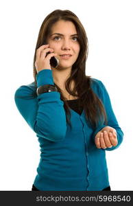 young woman speaking on the mobile phone