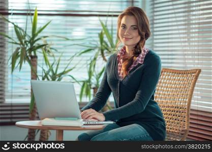 Young woman surfing the net